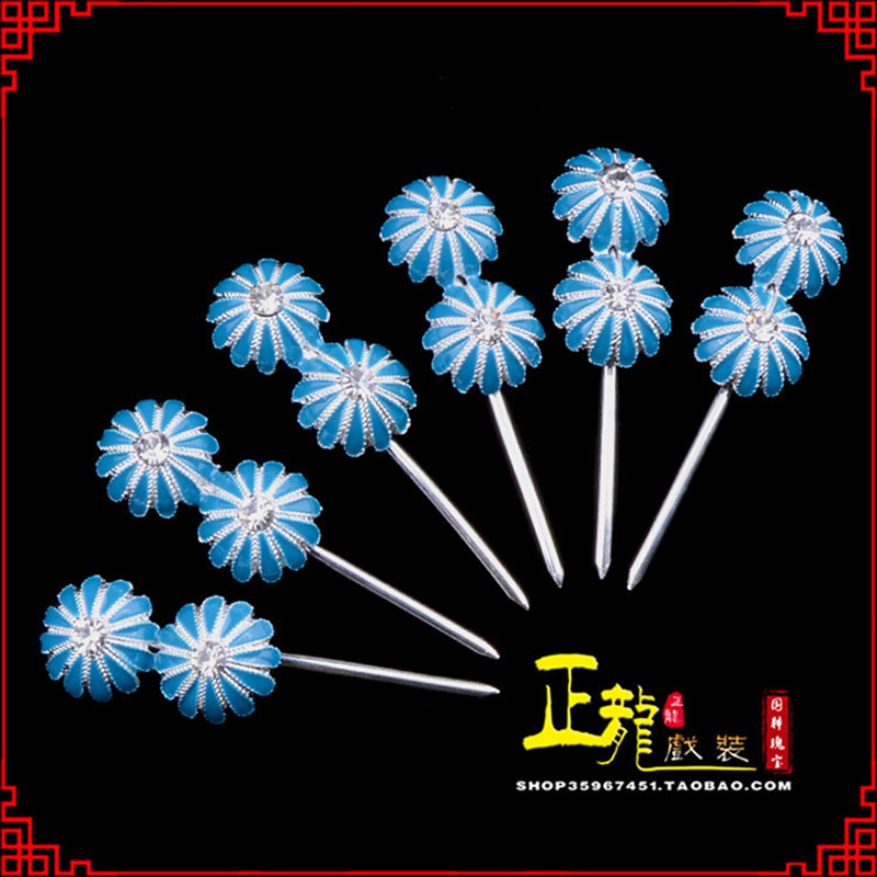 康头面泡子旦角化妆头饰 仿点绸泡子