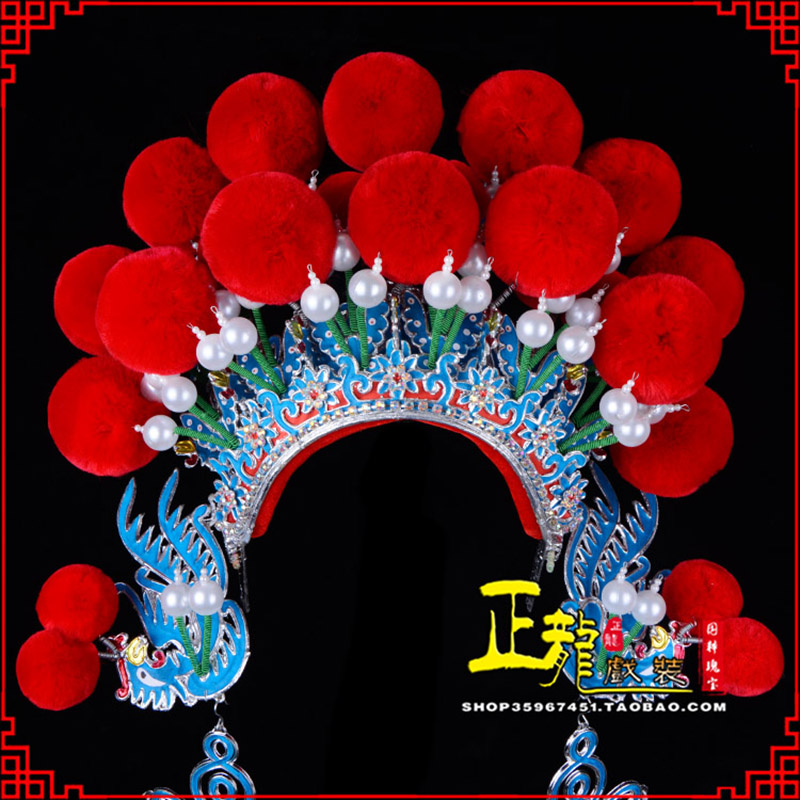 康戏曲盔帽武旦穆桂英花木兰女将 中档七星帽