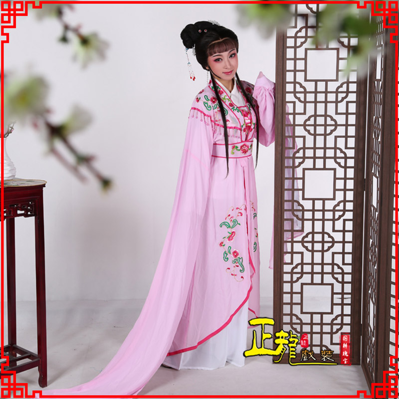 康花旦黄梅戏服古装戏服水袖戏剧假云肩长披